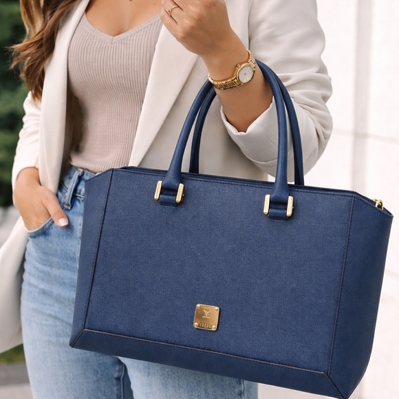 MCM Handbags - MCM Blue Tote Bag